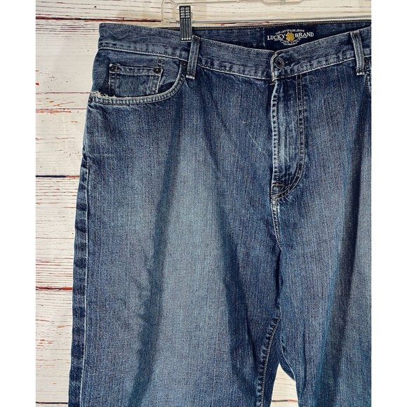Lucky Mens Jeans 181 Relaxed Straight Leg Size 42 x 26 Short Blue 100% Cotton - Picture 11 of 15